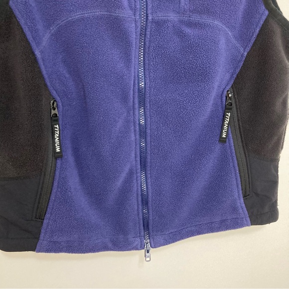 Columbia Winter Fleece Purple and Black Vest with Adjustable Waist - Picture 5 of 13